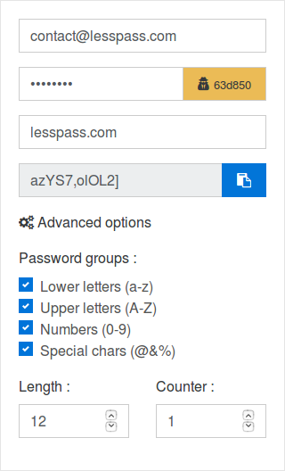 LessPass Component